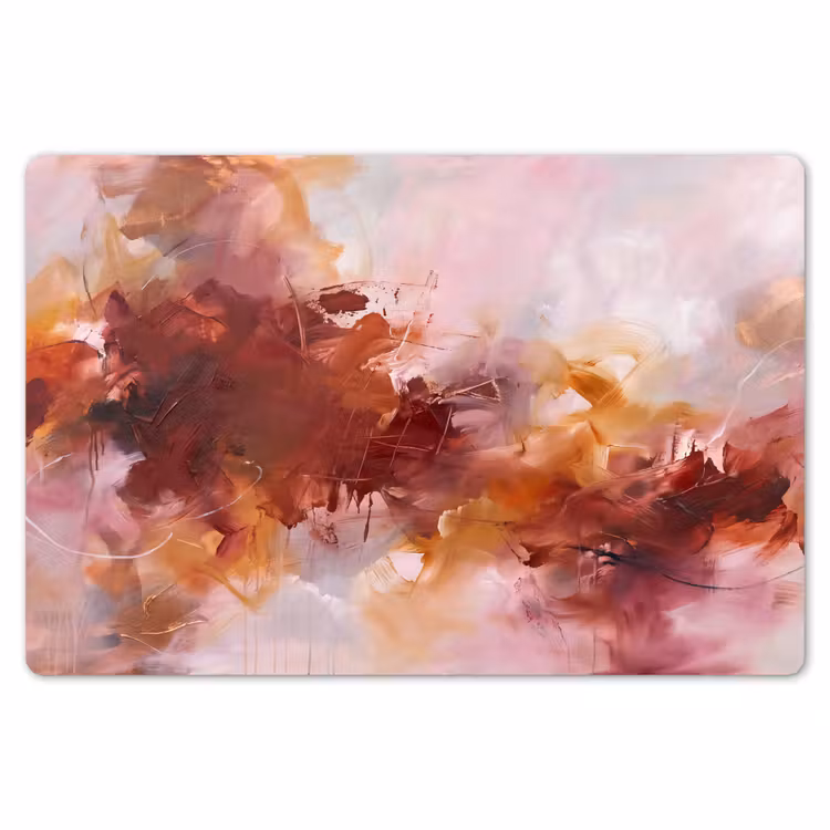 Placemat - 6 stuks - Abstract - Kleurrijk - Kunst - Modern - Roze-Rood — 7