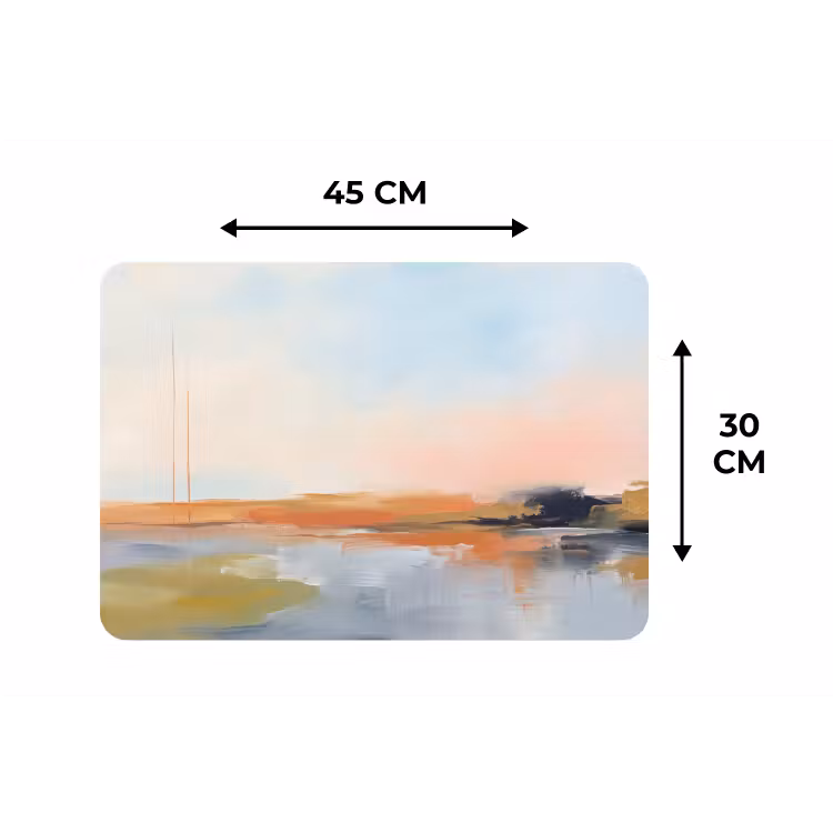 Placemat - 6 stuks - Abstract - Landschap - Horizon - Modern - Kleurrijk — 3