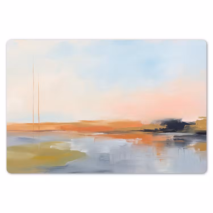 Placemat - 6 stuks - Abstract - Landschap - Horizon - Modern - Kleurrijk — 7