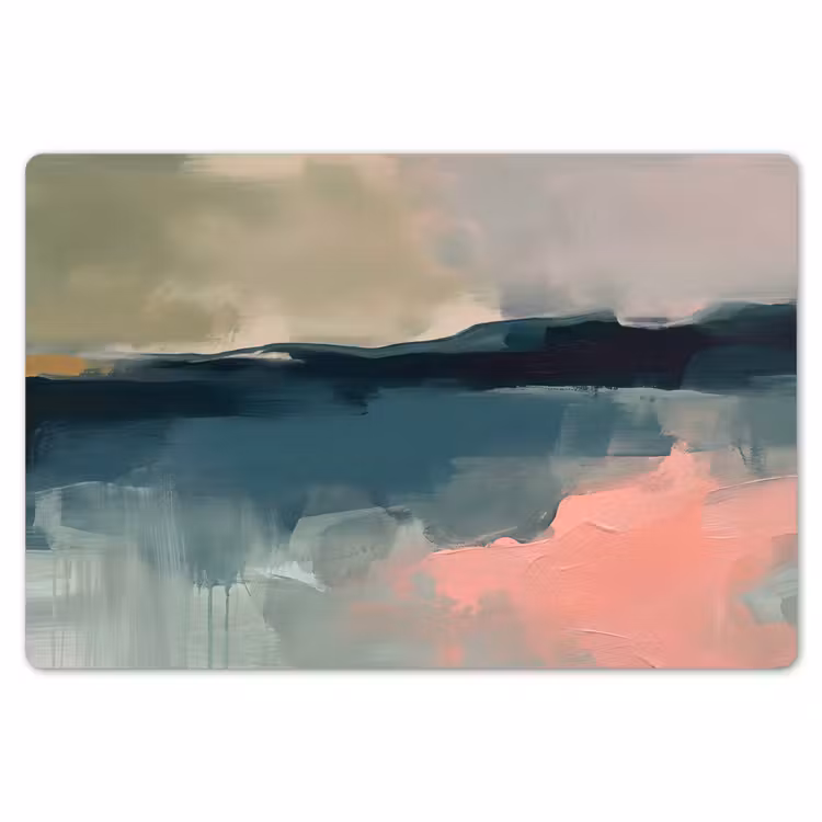 Placemat - 6 stuks - Abstract - Landschap - Kunst - Modern - Groen - Blauw — 7
