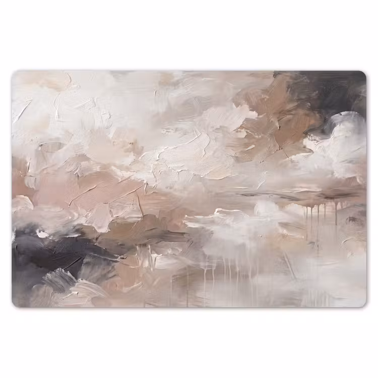 Placemat - 6 stuks - Abstract - Textuur - Kunst - Modern - Beige — 7