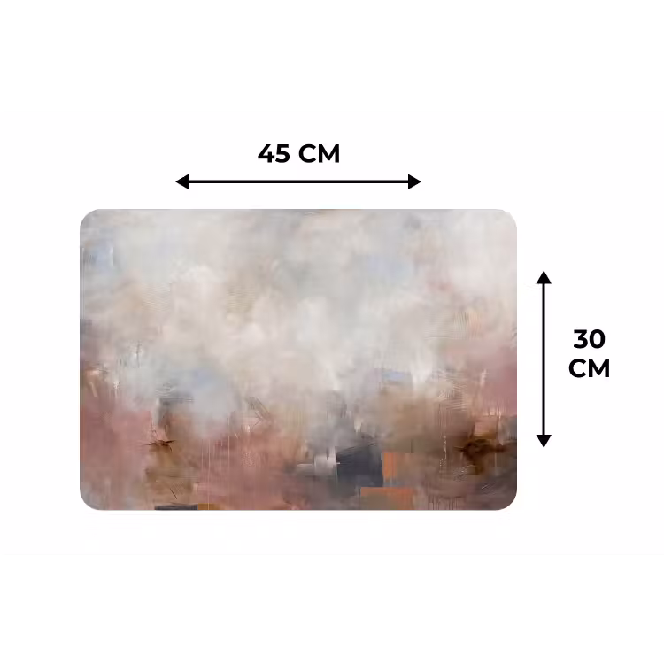 Placemat - 6 stuks - Abstract - Vloeiend - Kunst - Modern - Beige — 3
