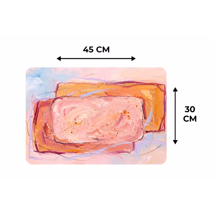 Placemat - 6 stuks - Abstract - Vormen - Modern - Roze — 3