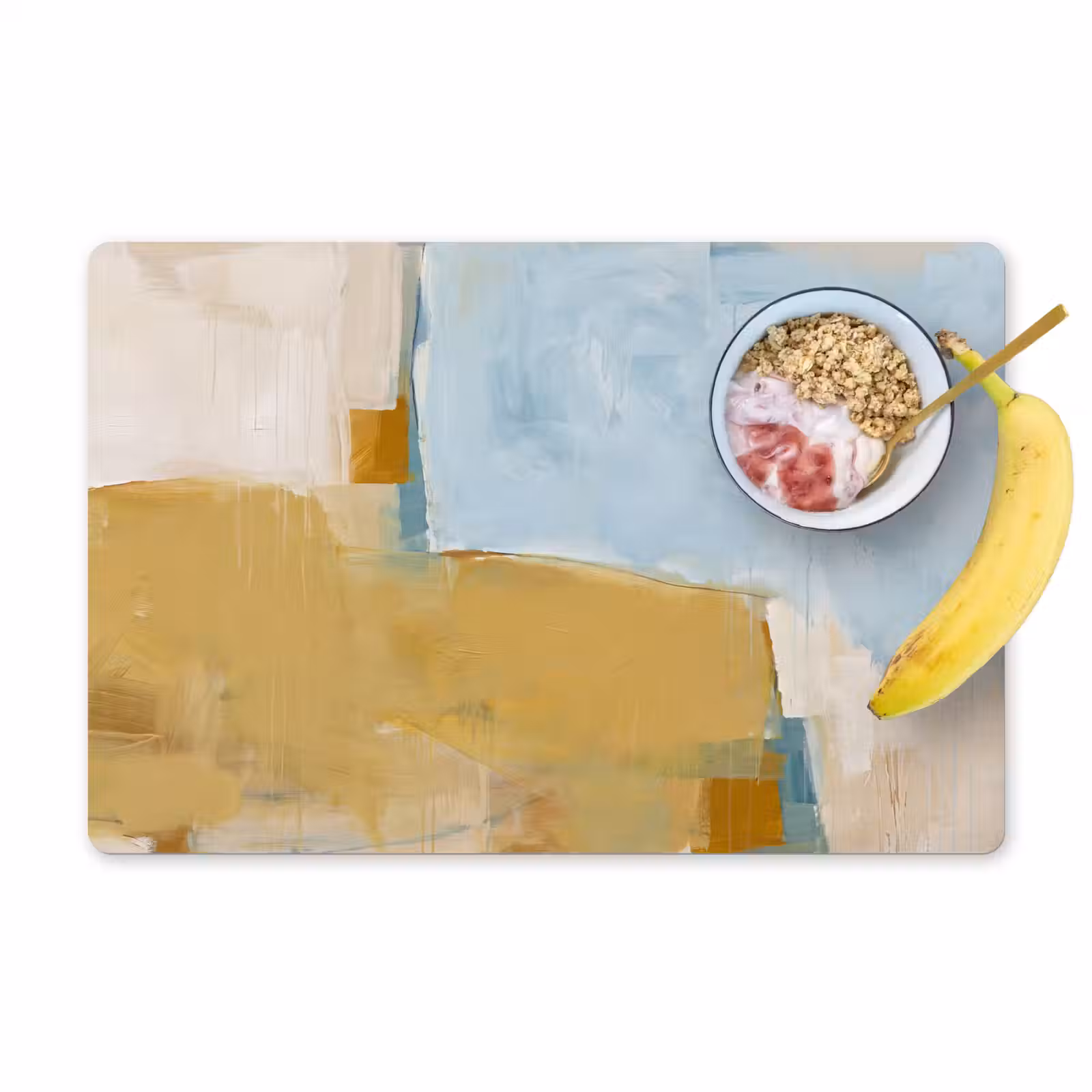 Placemat - 6 stuks - Abstract - Kleuren - Kunst - Modern - Blauw — 1