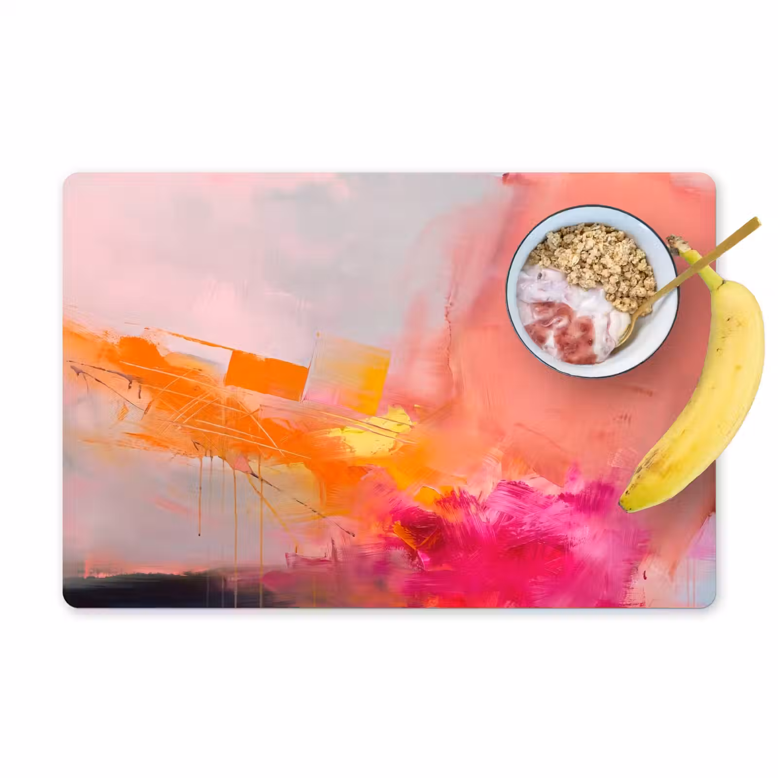 Placemat - 6 stuks - Abstract - Kleurrijk - Modern - Roze — 1