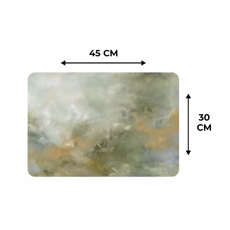 Placemat - 6 stuks - Abstract - Groen - Beige - Modern - Kunst — 3