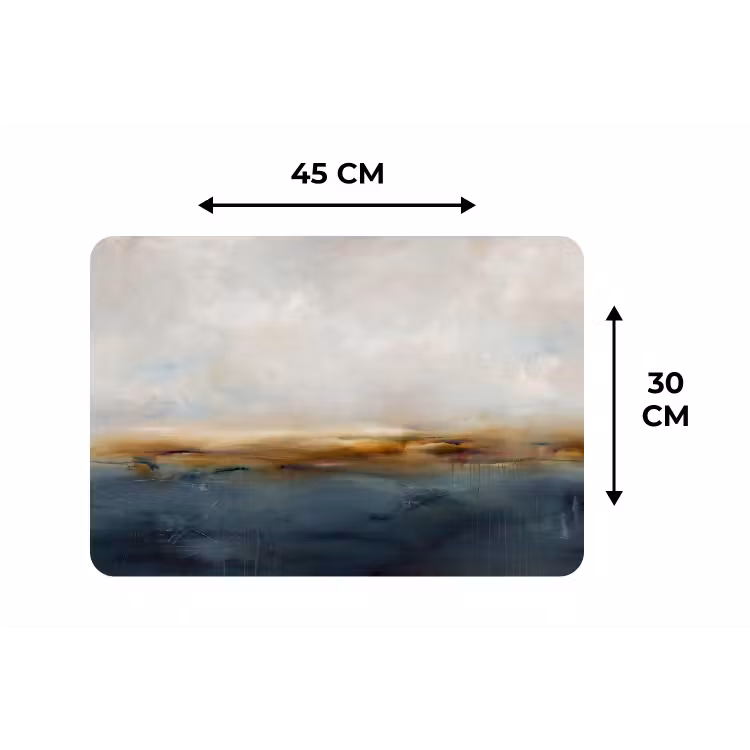 Placemat - 6 stuks - Abstract - Horizon - Water - Modern - Beige — 3