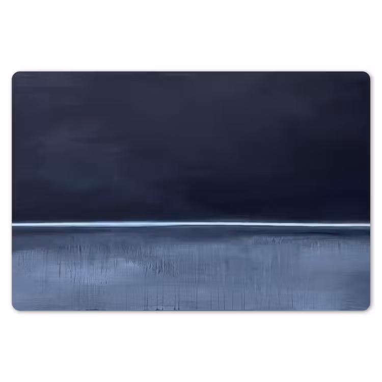Placemat - 6 stuks - Abstract - Horizontale lijn - Minimalistisch - Donkerblauw - Kunst — 7