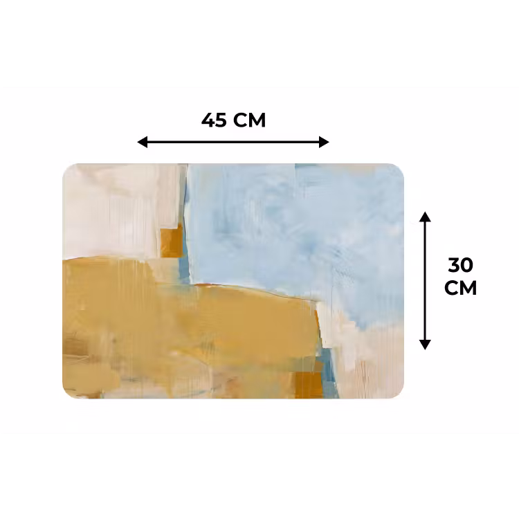 Placemat - 6 stuks - Abstract - Kleuren - Kunst - Modern - Blauw — 3