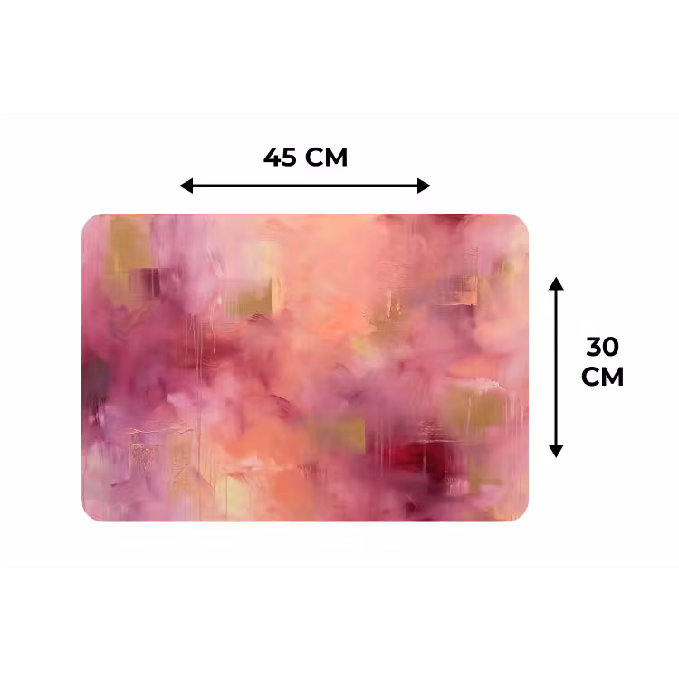 Placemat - 6 stuks - Abstract - Kleuren - Modern - Roze - Paars — 3