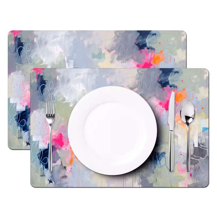 Placemat - 6 stuks - Abstract - Kleurrijk - Modern - Kunst — 2