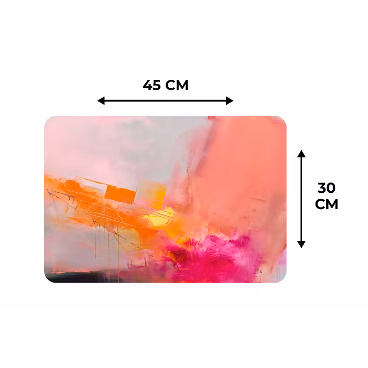 Placemat - 6 stuks - Abstract - Kleurrijk - Modern - Roze — 3