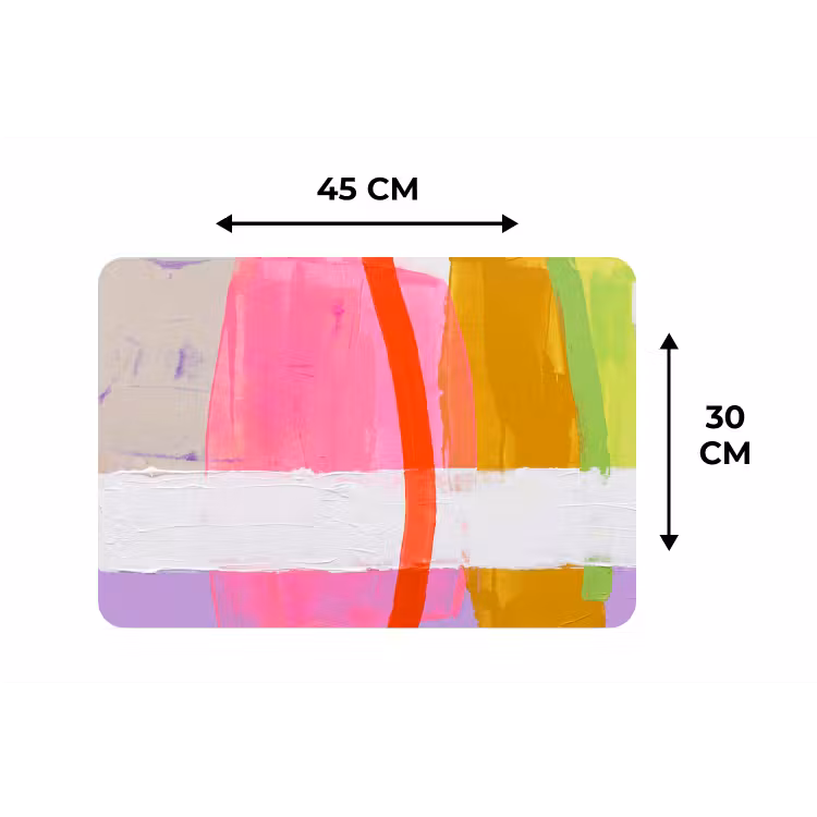 Placemat - 6 stuks - Abstract - Kleurrijk - Vormen - Modern - Kunst — 3