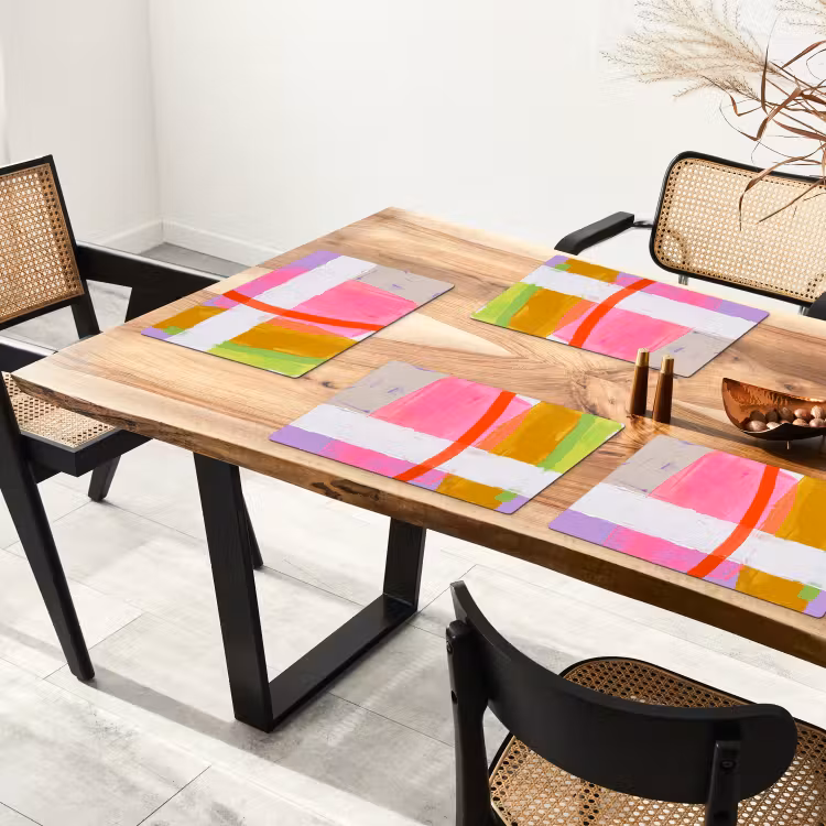 Placemat - 6 stuks - Abstract - Kleurrijk - Vormen - Modern - Kunst — 5
