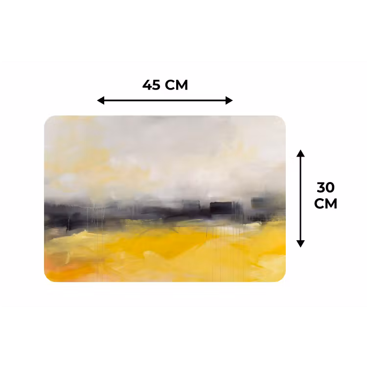 Placemat - 6 stuks - Abstract - Landschap - Modern - Geel — 3