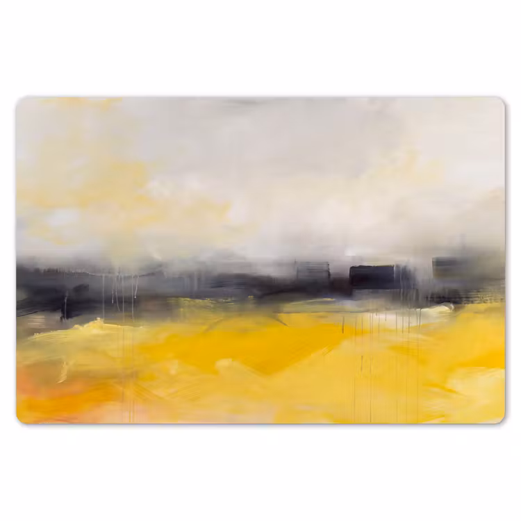 Placemat - 6 stuks - Abstract - Landschap - Modern - Geel — 7