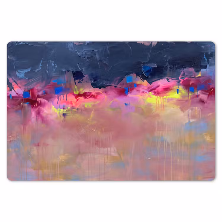 Placemat - 6 stuks - Abstract - Textuur - Kleuren - Modern - Roze — 7