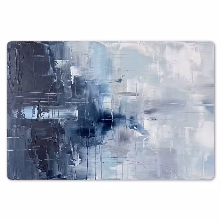 Placemat - 6 stuks - Abstract - Textuur - Kunst - Modern - Blauw — 7