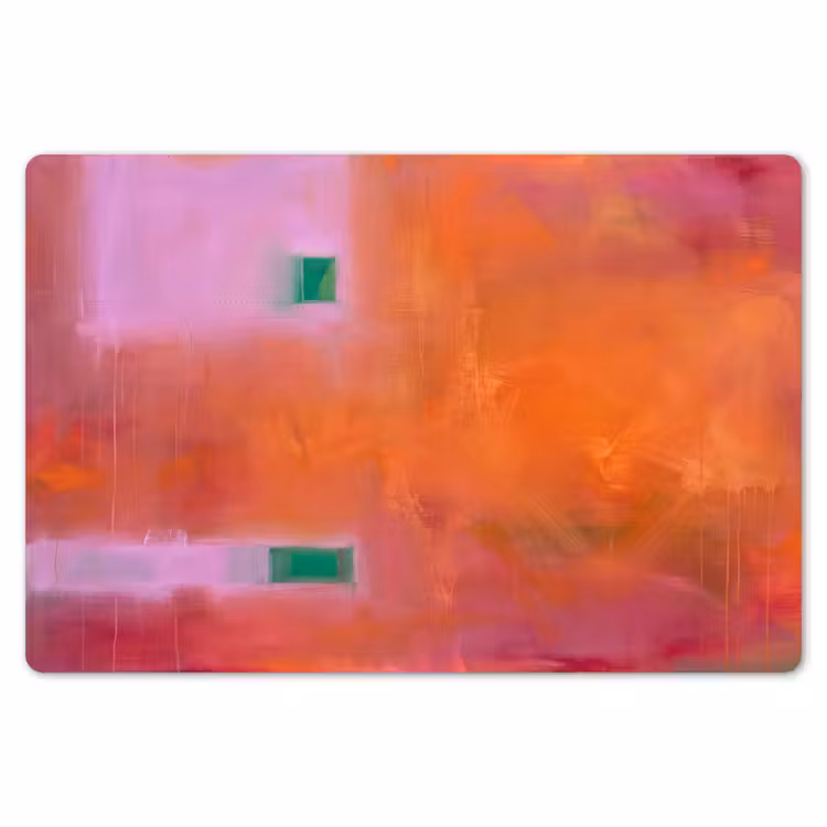Placemat - 6 stuks - Abstract - Vlakken - Kunst - Modern - Oranje — 7