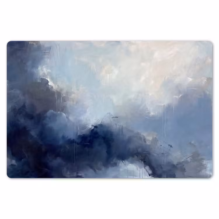 Placemat - 6 stuks - Abstract - Wolken - Modern - Blauw - Kunst — 7