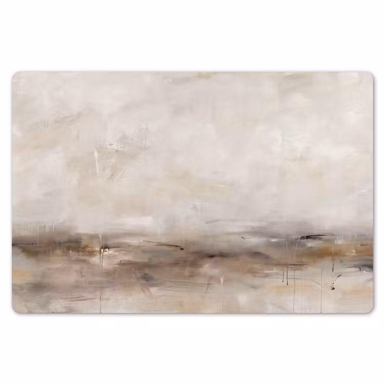 Placemat - 6 stuks - Abstrakt - Landschap - Modern - Beige - Kunst — 7