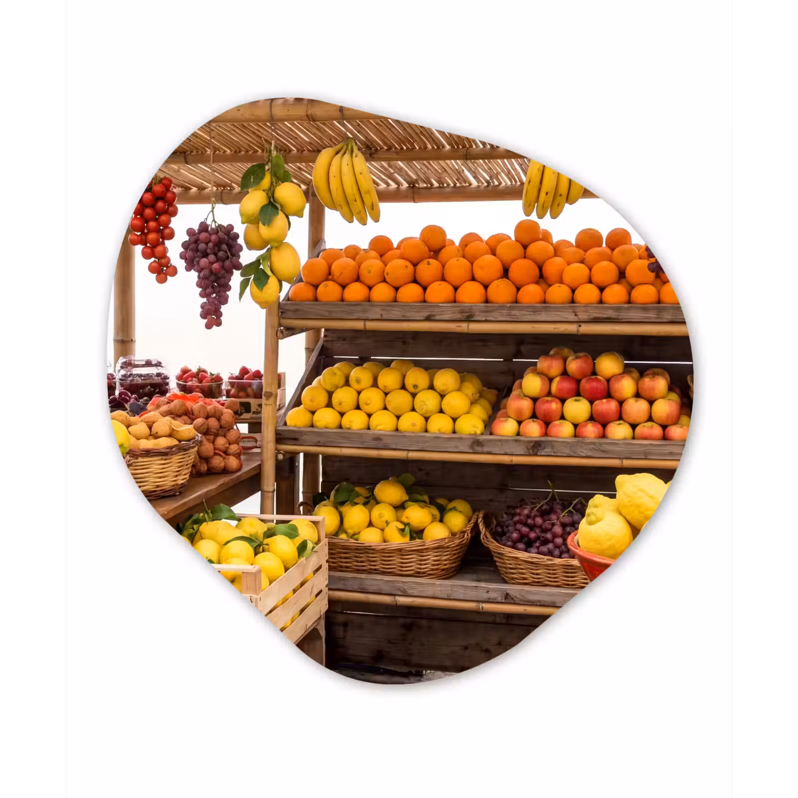 Organische vorm aluminium - Marktkraam - Fruit - Vers — 1