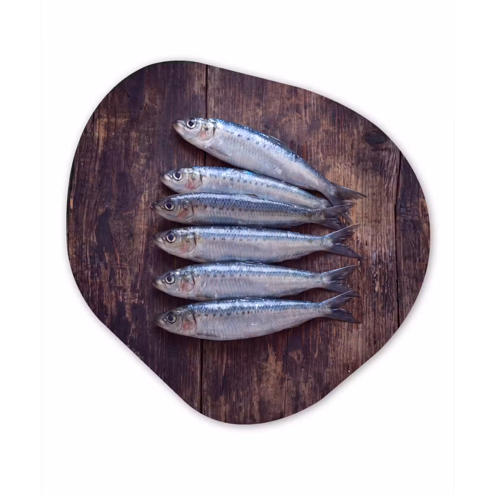 Organische vorm aluminium - Vis - Hout - Eten — 1