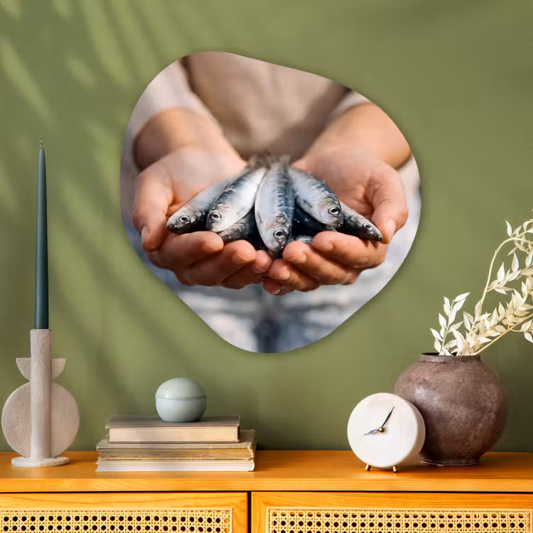 Organische vorm aluminium - Vis - Handen - Natuur — 2