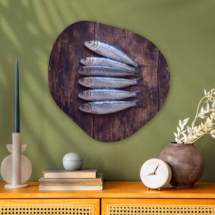 Organische vorm aluminium - Vis - Hout - Eten — 2