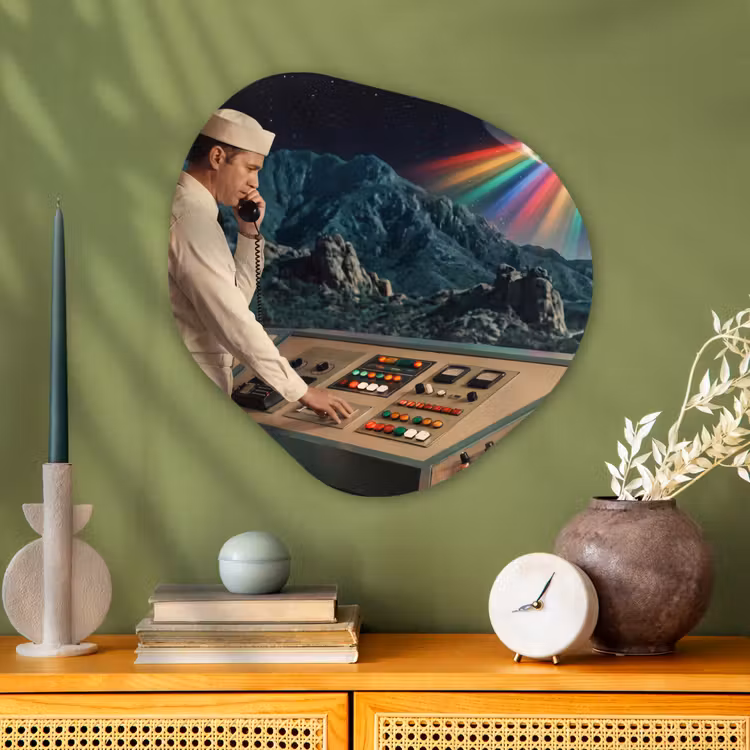 Organische vorm aluminium - Man - Controlekamer - Strand — 2