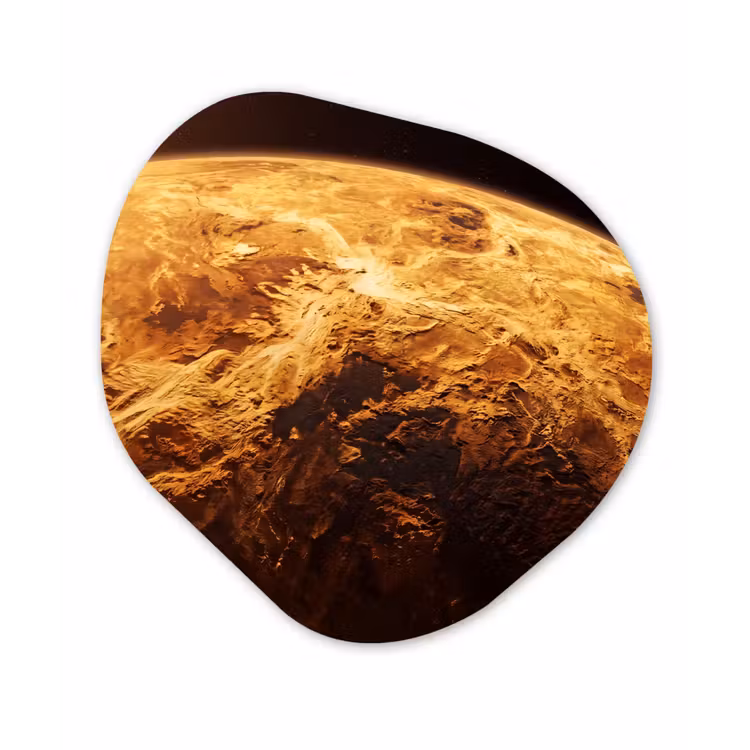 Organische vorm aluminium - Planeet - Ruimte - Oranje — 1