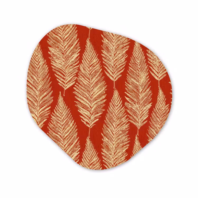 Organische vorm aluminium - Rood - Botanisch - Varen - Patroon — 1