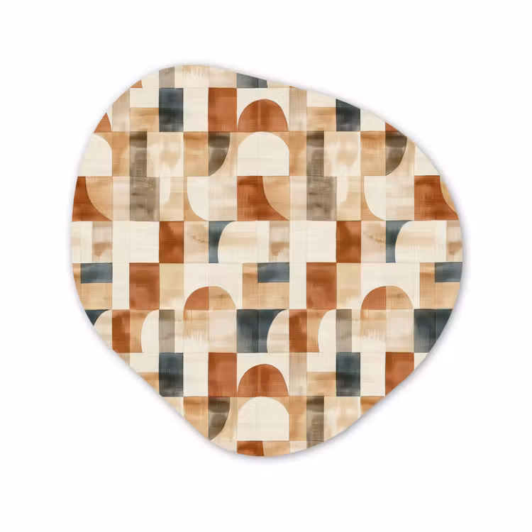 Organische vorm aluminium - Terracotta - Geometrisch - Aquarel - Textuur — 1