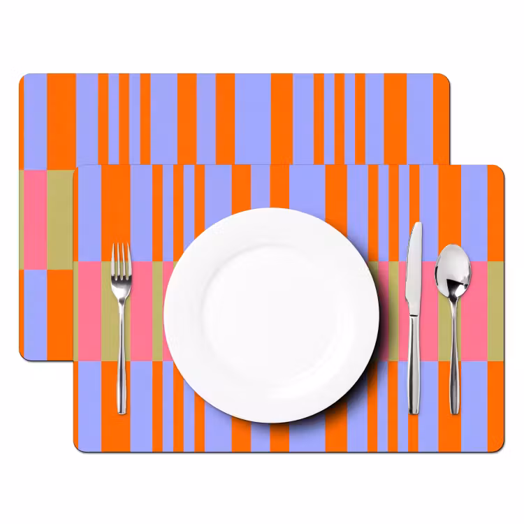 Placemat - 6 stuks - Abstract - Patroon - Geometrisch - Kleurrijk - Modern — 2