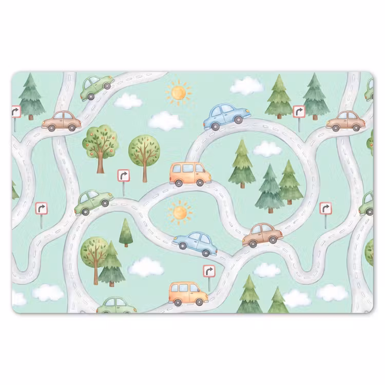 Placemat - 6 stuks - Auto - Weg - Patroon — 7