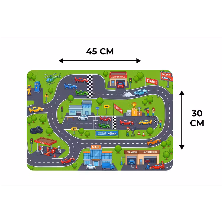 Placemat - 6 stuks - Circuit - Auto - Cartoon — 3