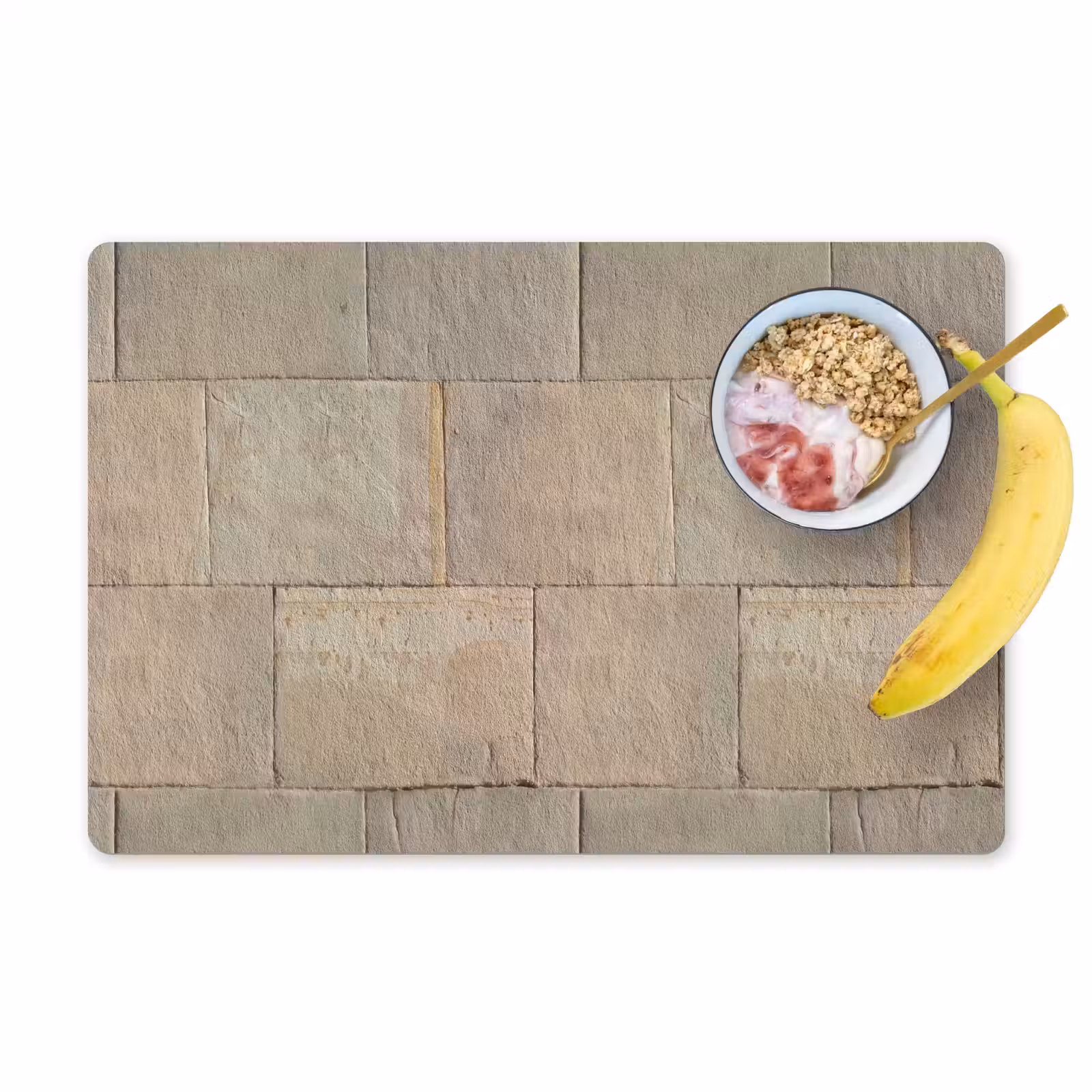 Placemat - 6 stuks - Hardstenen - Zandsteen - Geel — 1