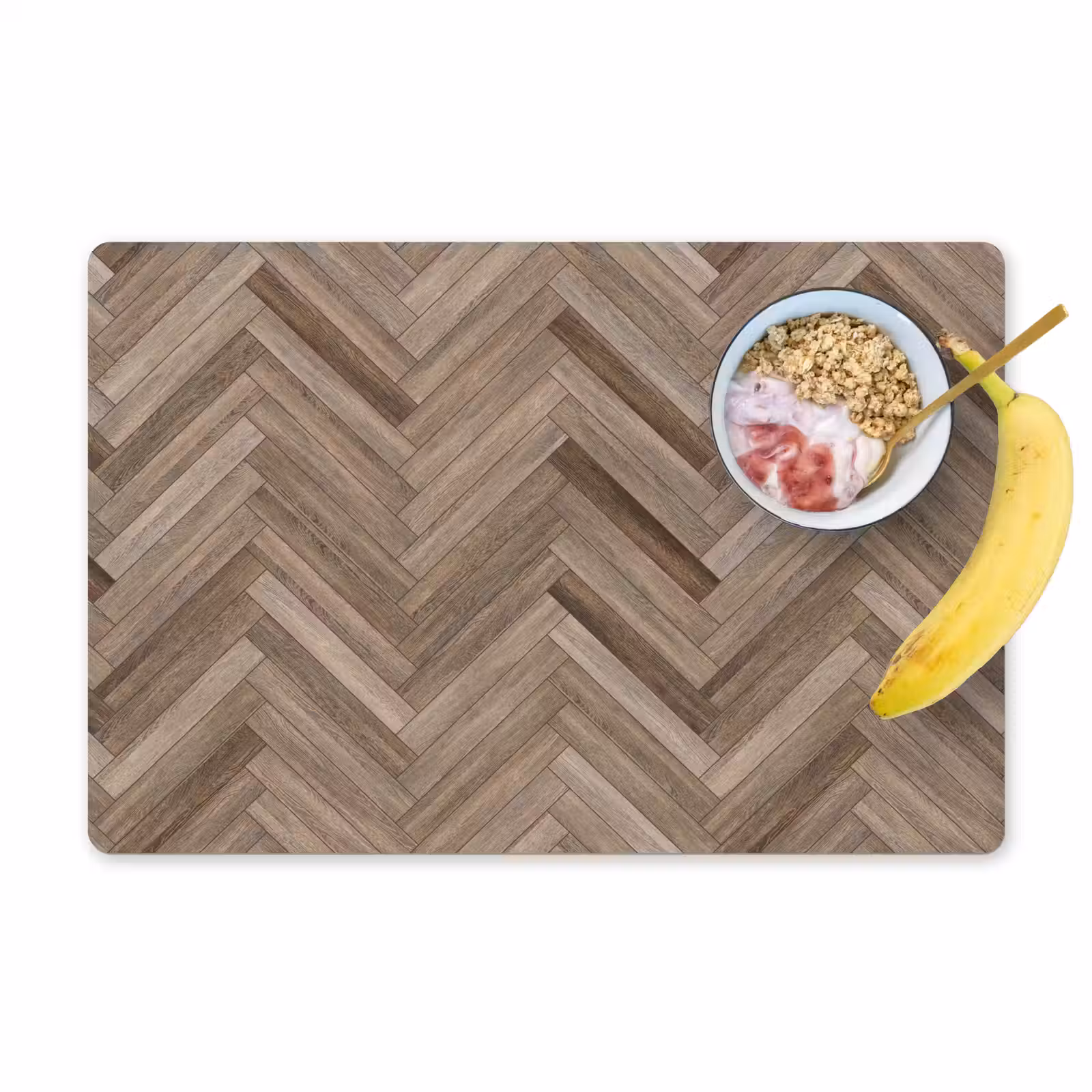 Placemat - 6 stuks - Patronen - Hout - Bruin — 1