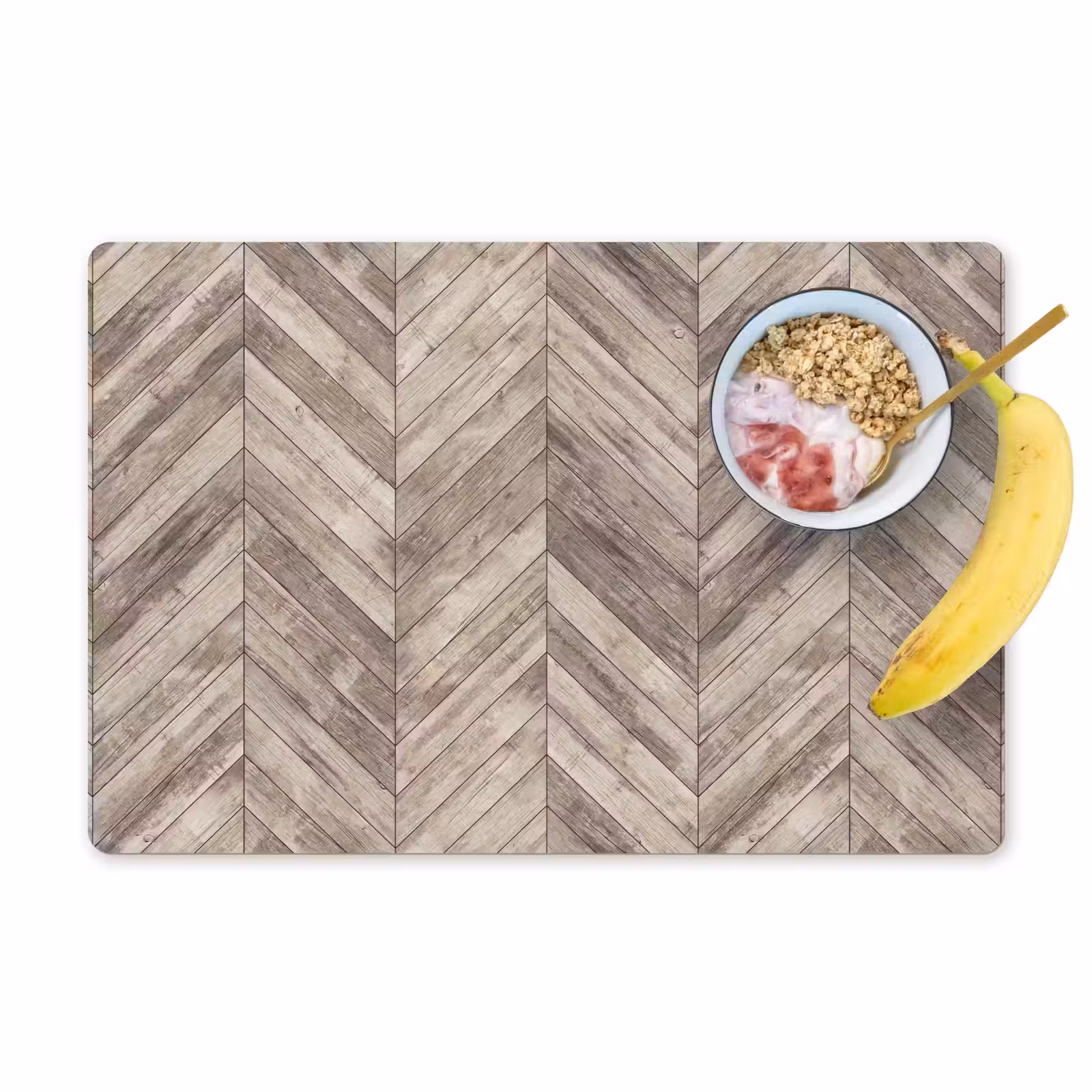 Placemat - 6 stuks - Plank - Patronen - Brocante — 1
