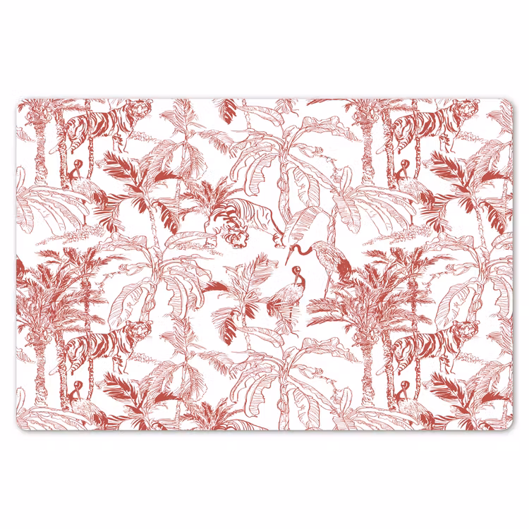 Placemat - 6 stuks - Dieren - Abstract - Rood — 7