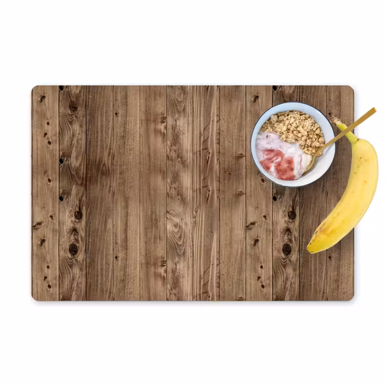 Placemat - 6 stuks - Eikenhout - Patronen - Planken — 1