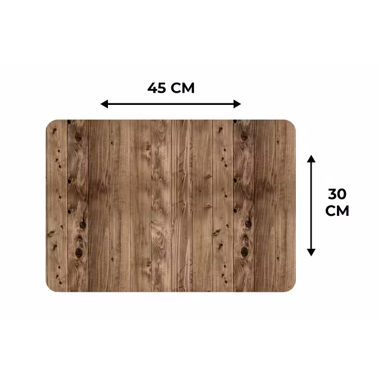 Placemat - 6 stuks - Eikenhout - Patronen - Planken — 3