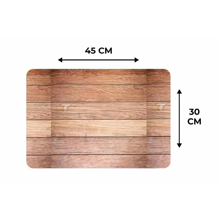 Placemat - 6 stuks - Eikenhout - Planken - Patronen — 3
