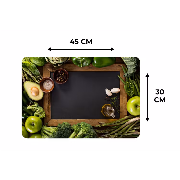 Placemat - 6 stuks - Fruit - Krijtbord - Groente — 1