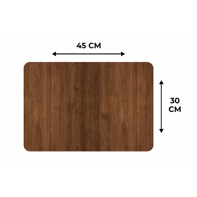 Placemat - 6 stuks - Hardhout - Patronen - Bruin — 3