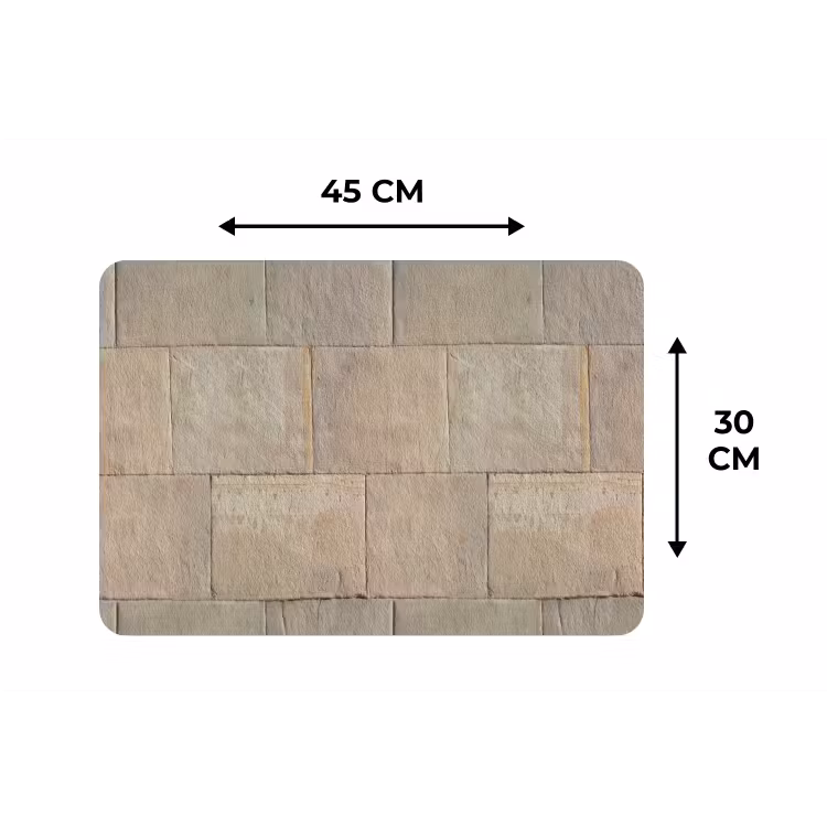 Placemat - 6 stuks - Hardstenen - Zandsteen - Geel — 3