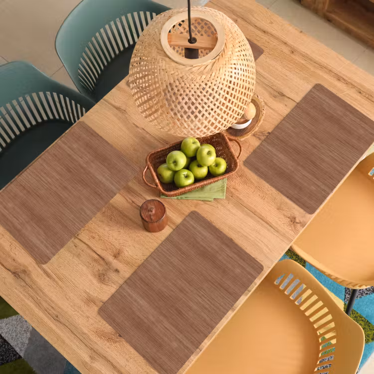 Placemat - 6 stuks - Hout - Boomstronk - Patronen — 6