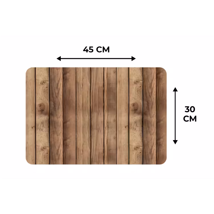 Placemat - 6 stuks - Hout - Brocante - Patronen — 3