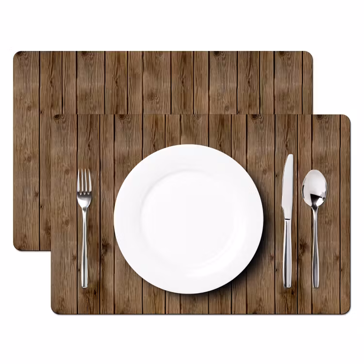 Placemat - 6 stuks - Hout - Natuur - Patronen — 2
