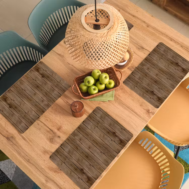Placemat - 6 stuks - Hout - Natuur - Patronen — 6